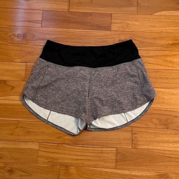 Women Lululemon Speed Up High-Rise Short 4" *Long Heather Lux Multi Black Size 8 - Picture 3 of 10